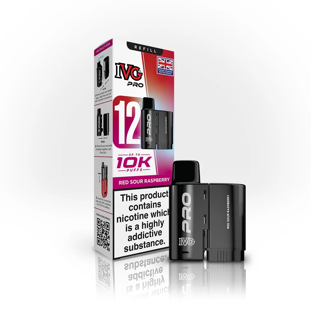 IVG Pro 12 Pod & Refill Red Sour Raspberry